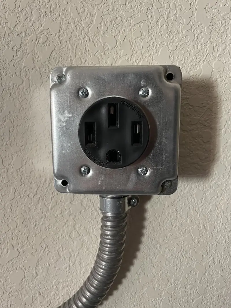 NEMA 14-50 outlet installed for Electrical Panel Upgrade in Sherman